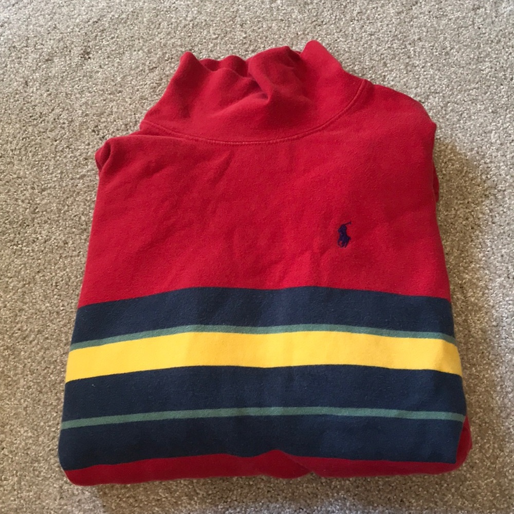 vintage ralph lauren mock neck sweatshirt